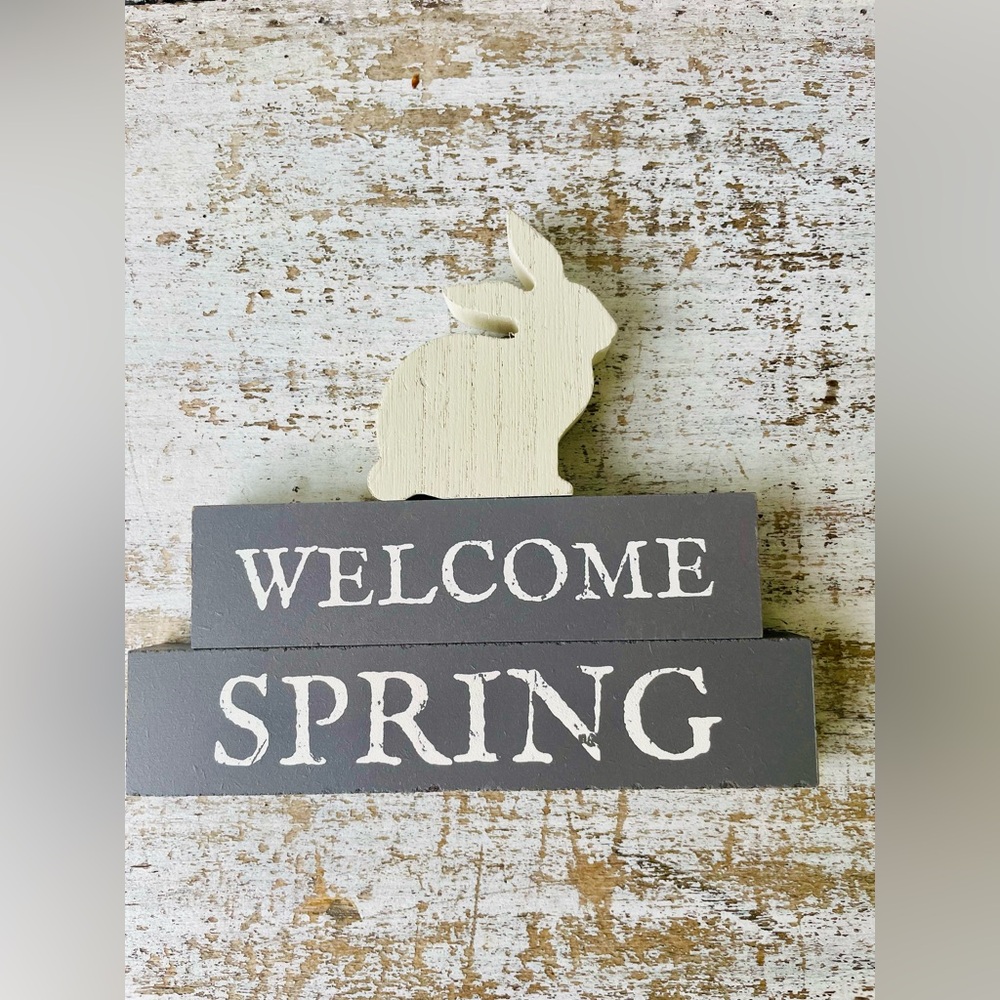 *Welcome Spring Block Stackers 3/Set - Picture 5 of 13